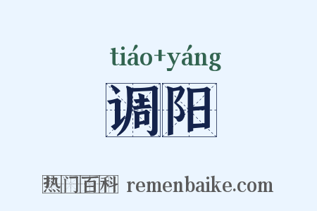 调阳是什么意思的图片